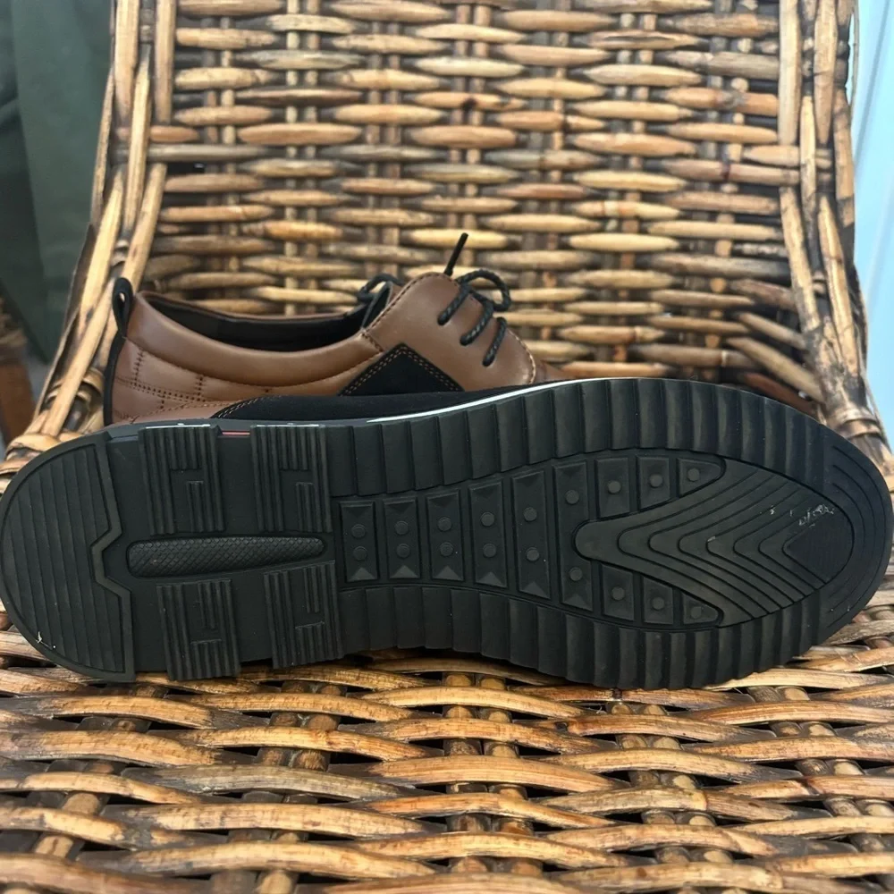 Gatsby Oxford Shoes Men's Size 49 US 14.5 Derby Orthopedic Comfort Brown Black